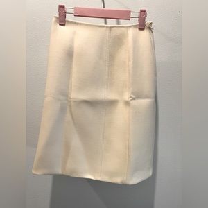 Prada 100% Wool Knee Length Pencil Skirt, Ivory/White Gorgeous. Women’s size 38